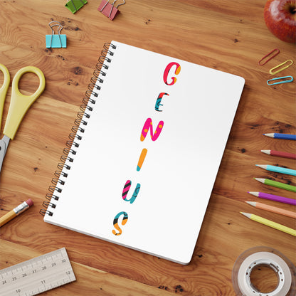 Spiral Bound Softcover Notebook A5 - Genius