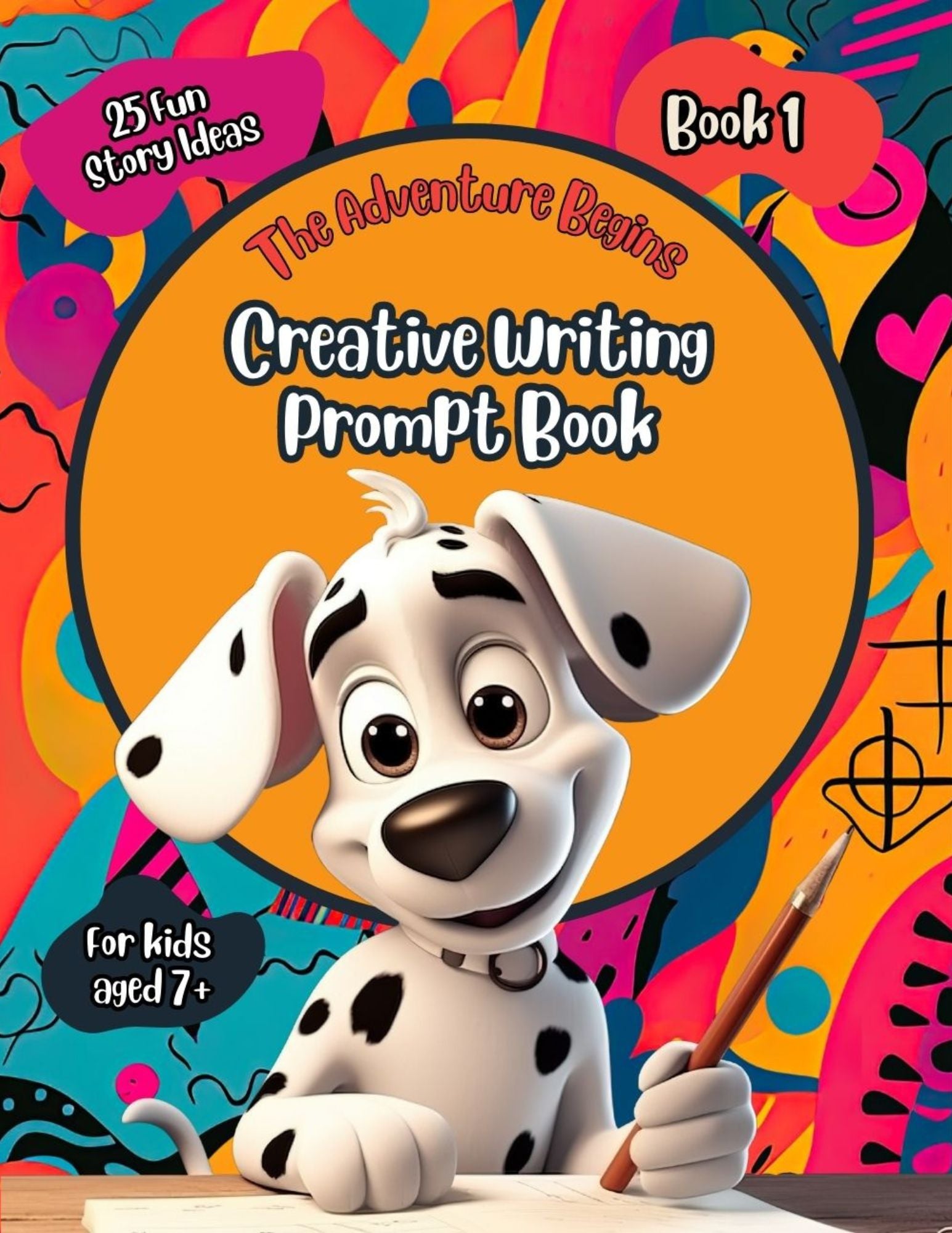 Spotted Genius - Front cover of Creative Writing Prompt Book 1 - where learning is a walk in the park