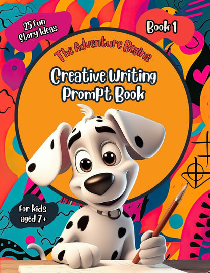 Spotted Genius - Front cover of Creative Writing Prompt Book 1 - where learning is a walk in the park